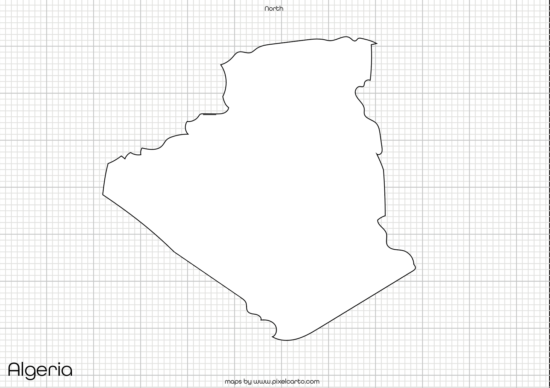 Algeria Printable Map