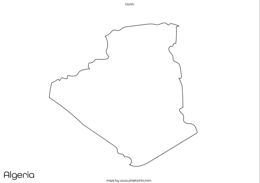 Algeria Printable Map