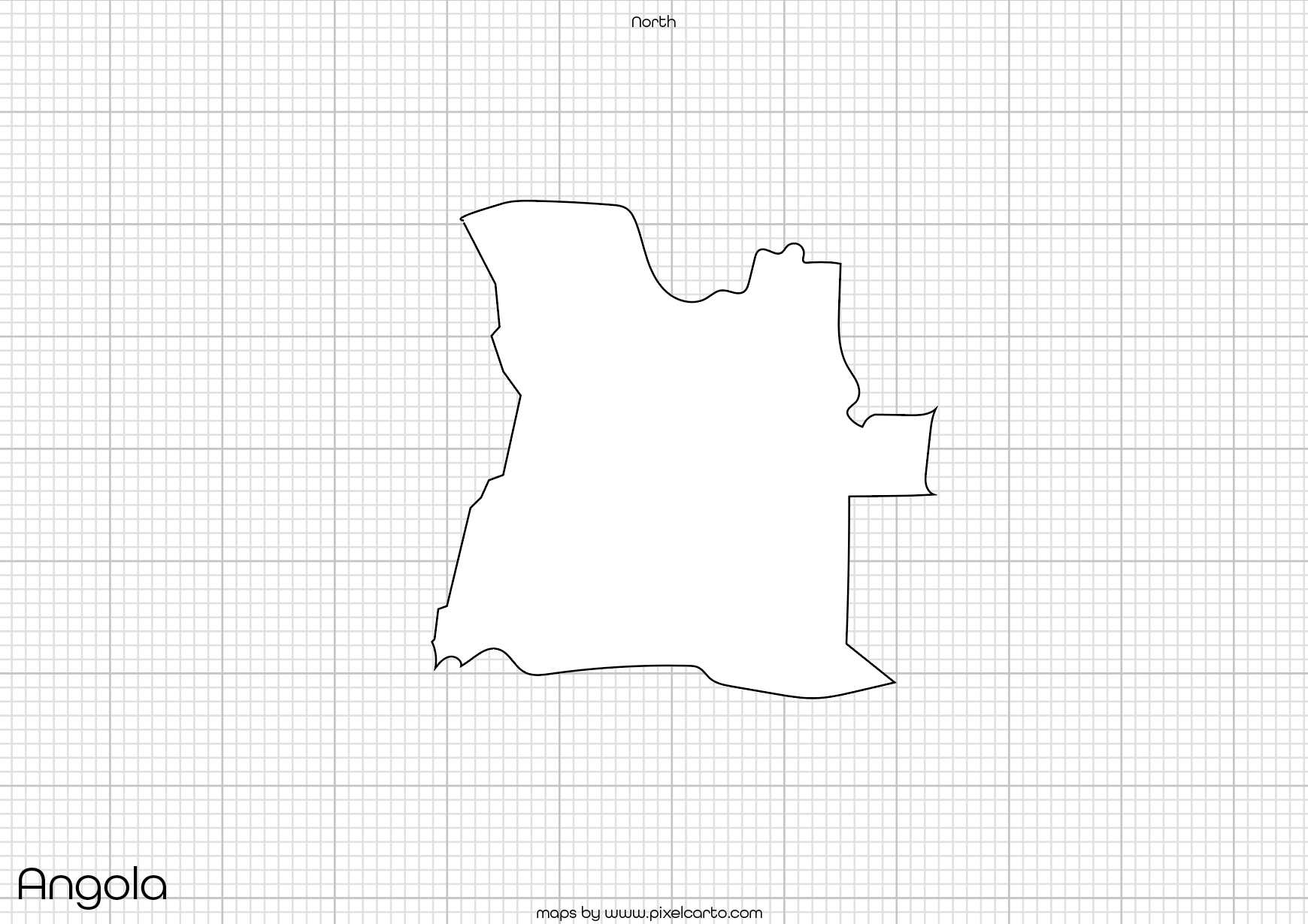 Angola Printable Map