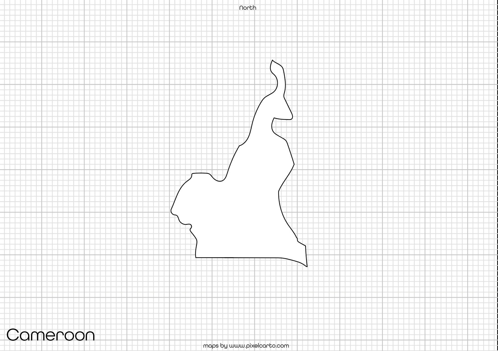 Cameroon Printable Map