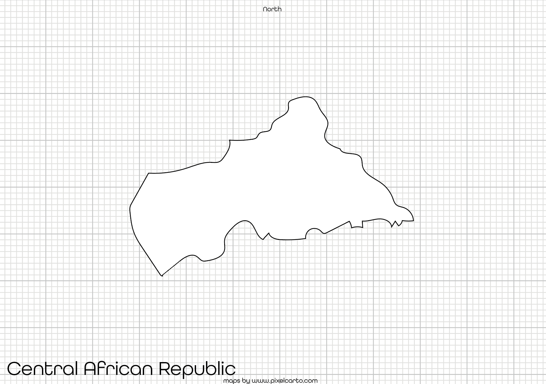 Central African Republic Printable Map