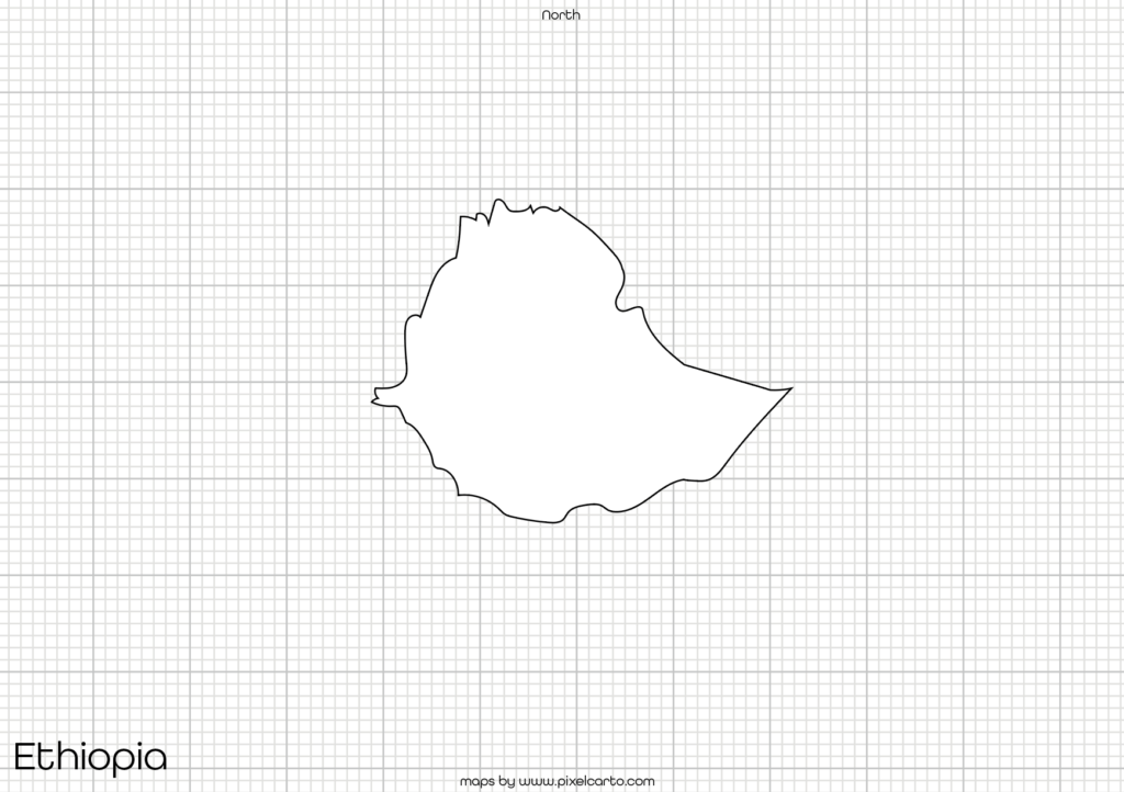 Ethiopia Printable Map