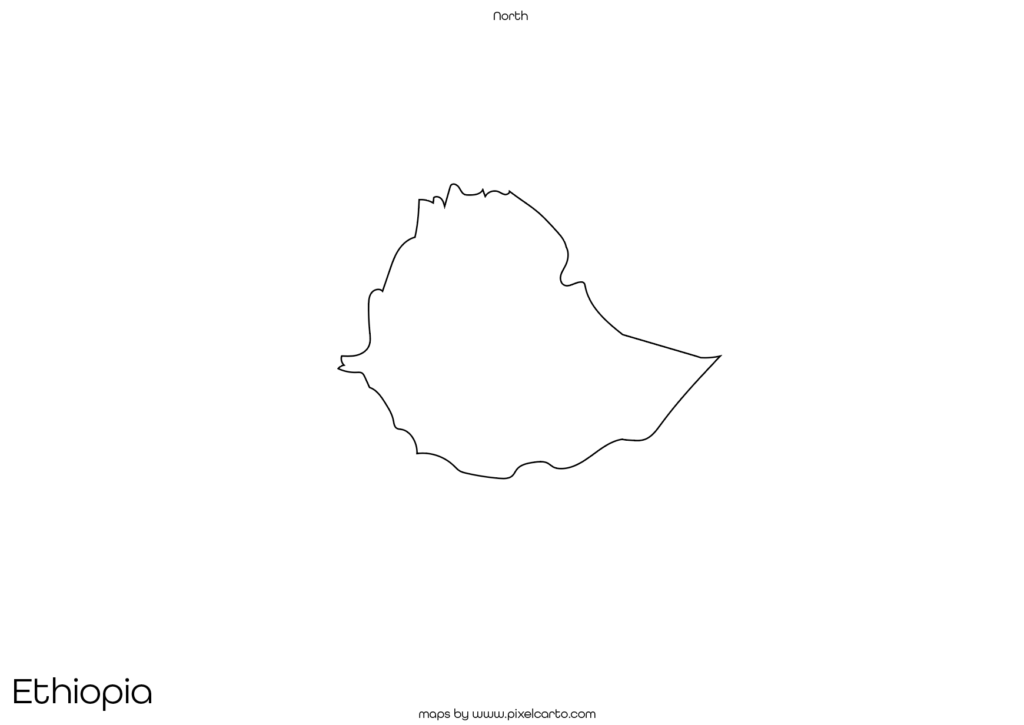 Ethiopia Printable Map