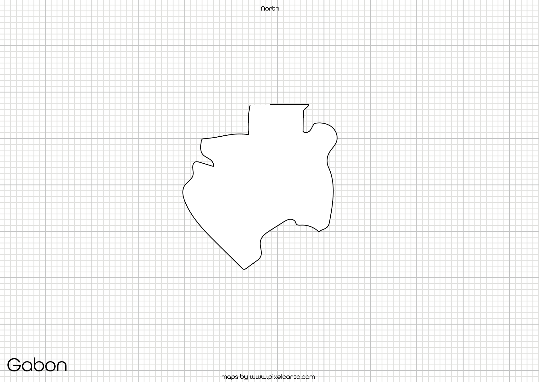 Gabon Printable Map