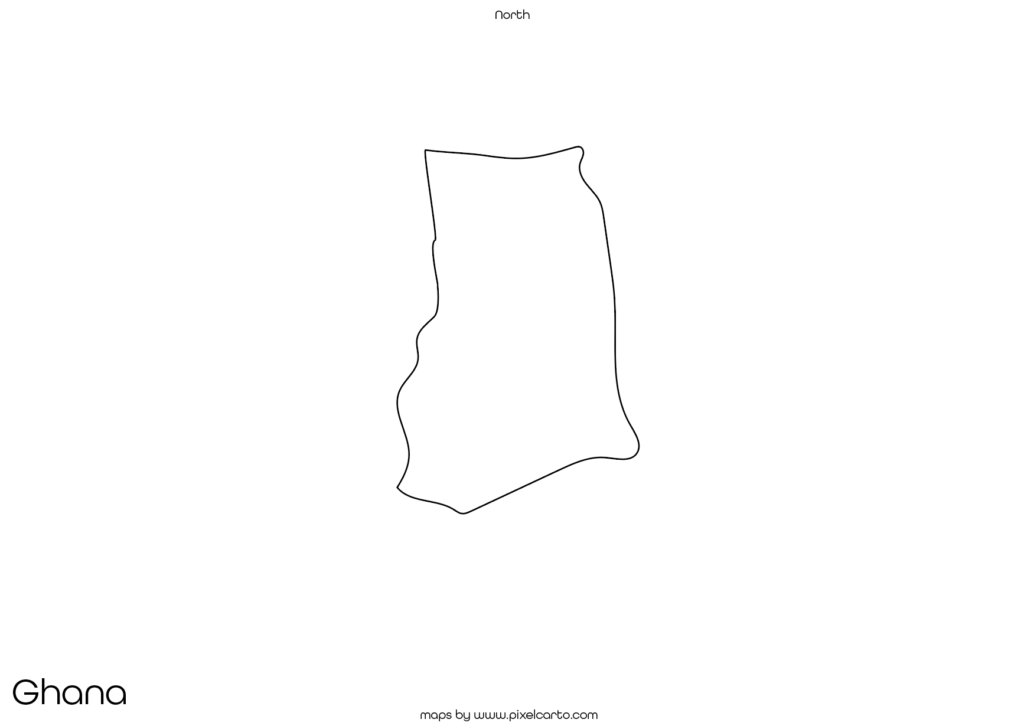 Ghana Printable Map