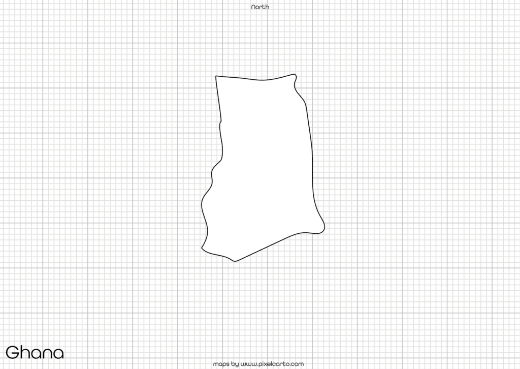 Ghana Printable Map