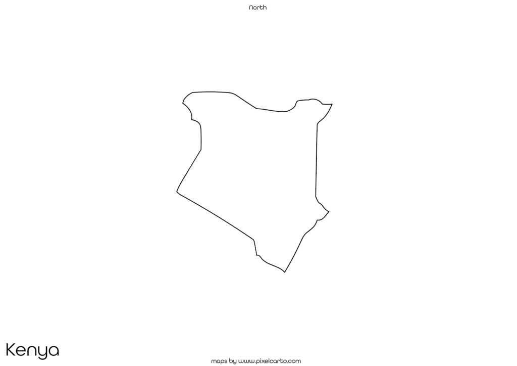 Kenya Printable Map