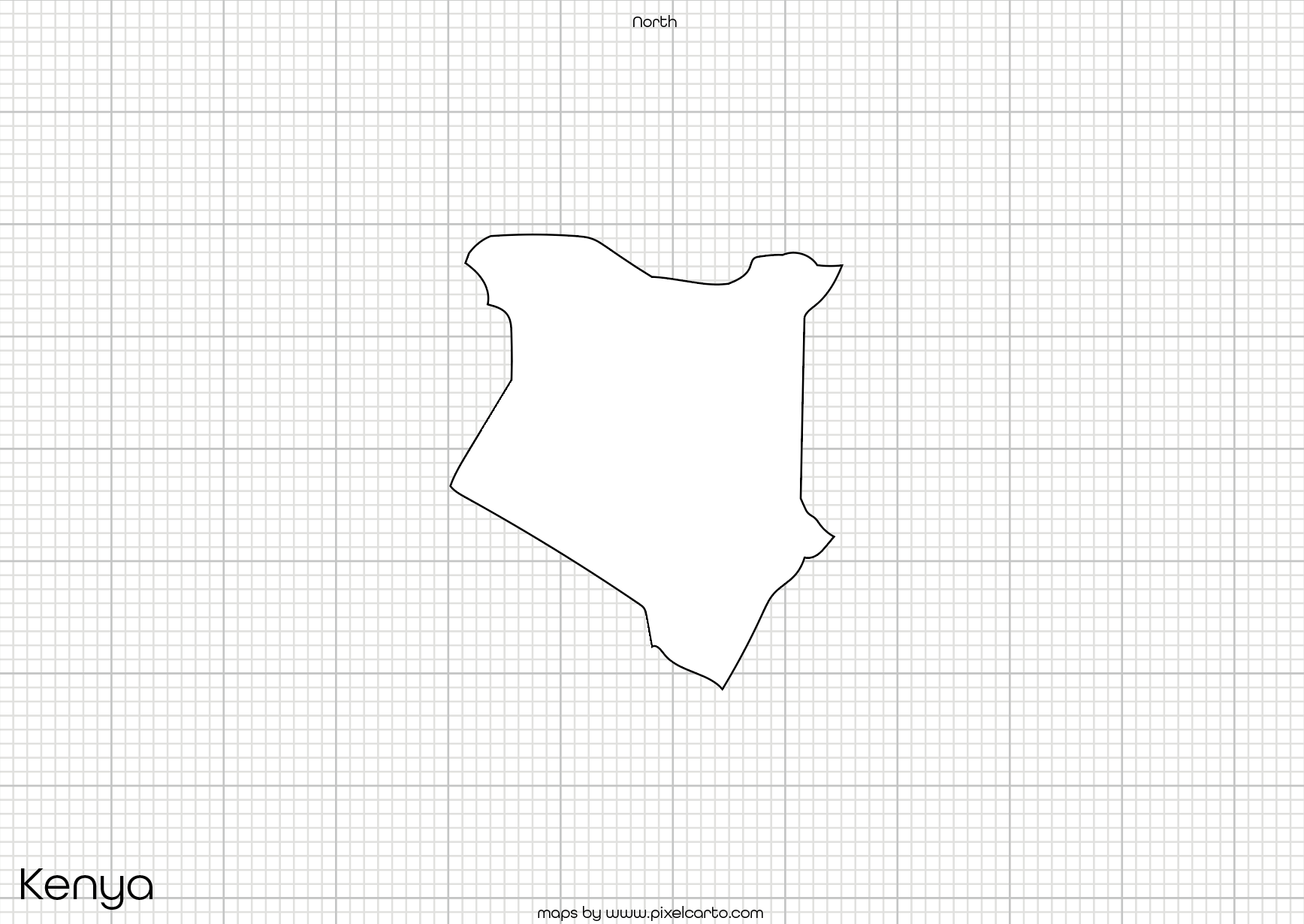 Kenya Printable Map