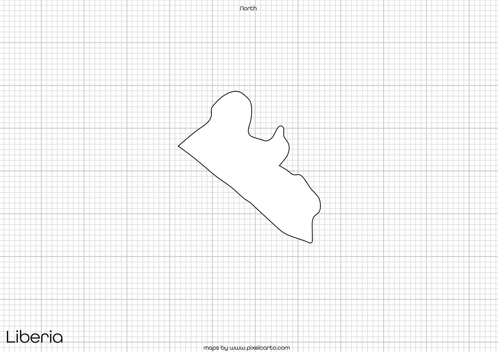 Liberia Printable Map