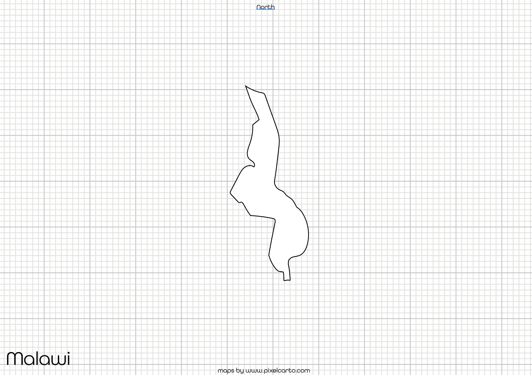 Malawi Printable Map