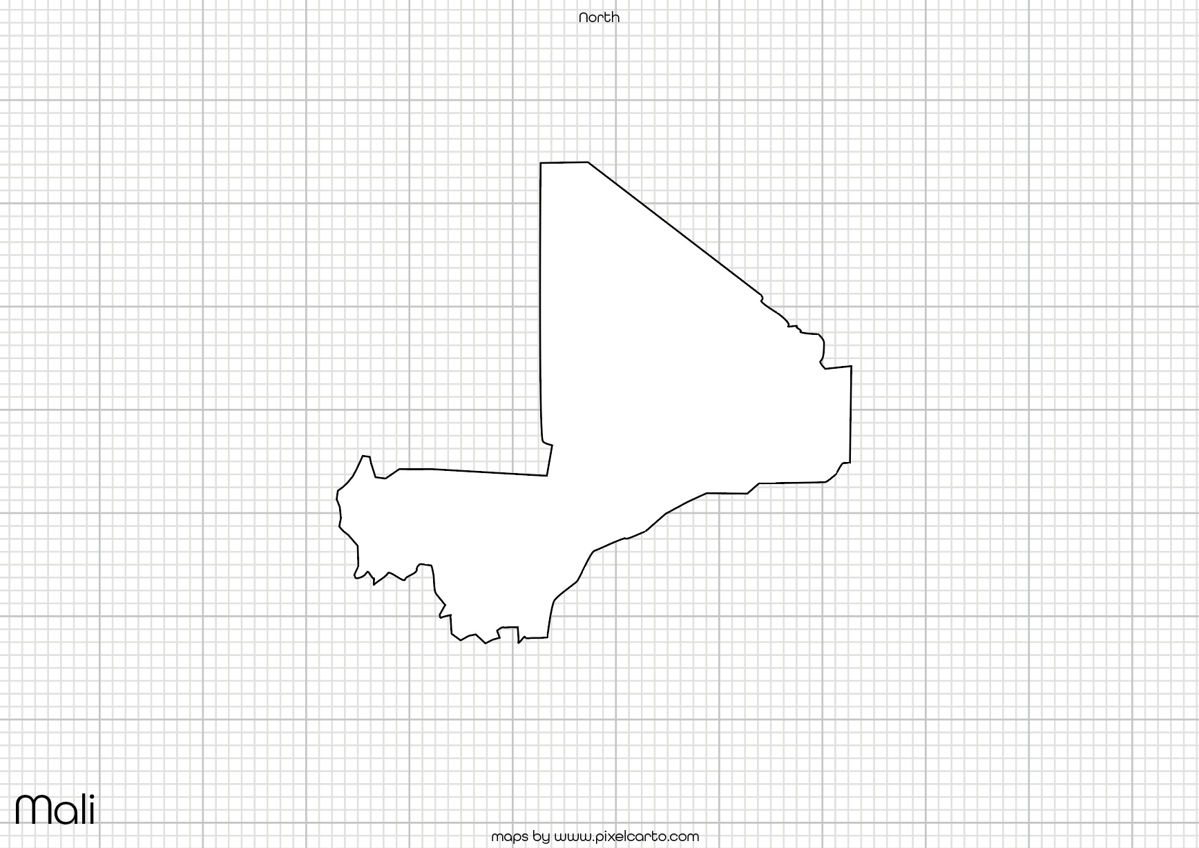 Mali Printable Map