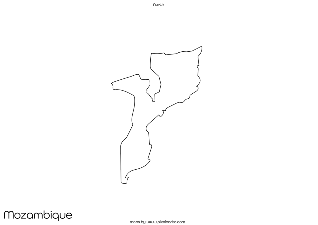 Mozambique Printable Map