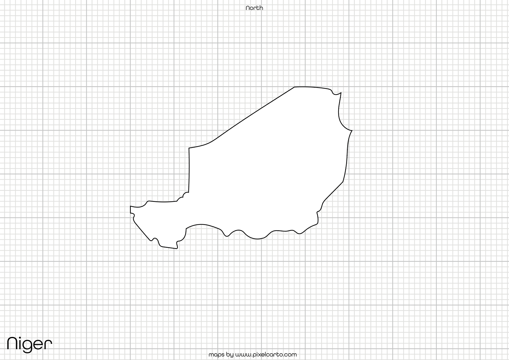 Niger Printable Map