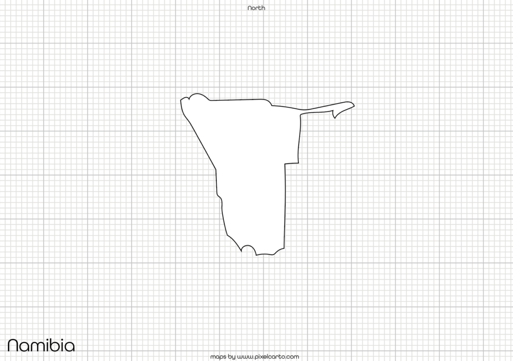 Namibia Printable Map