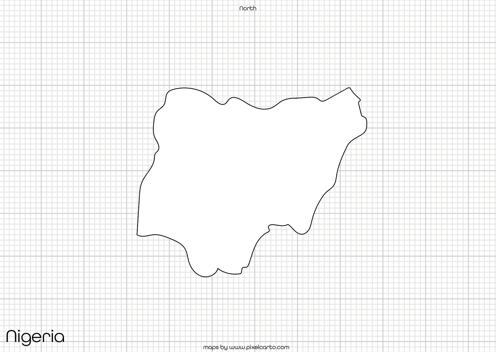 Nigeria Printable Map