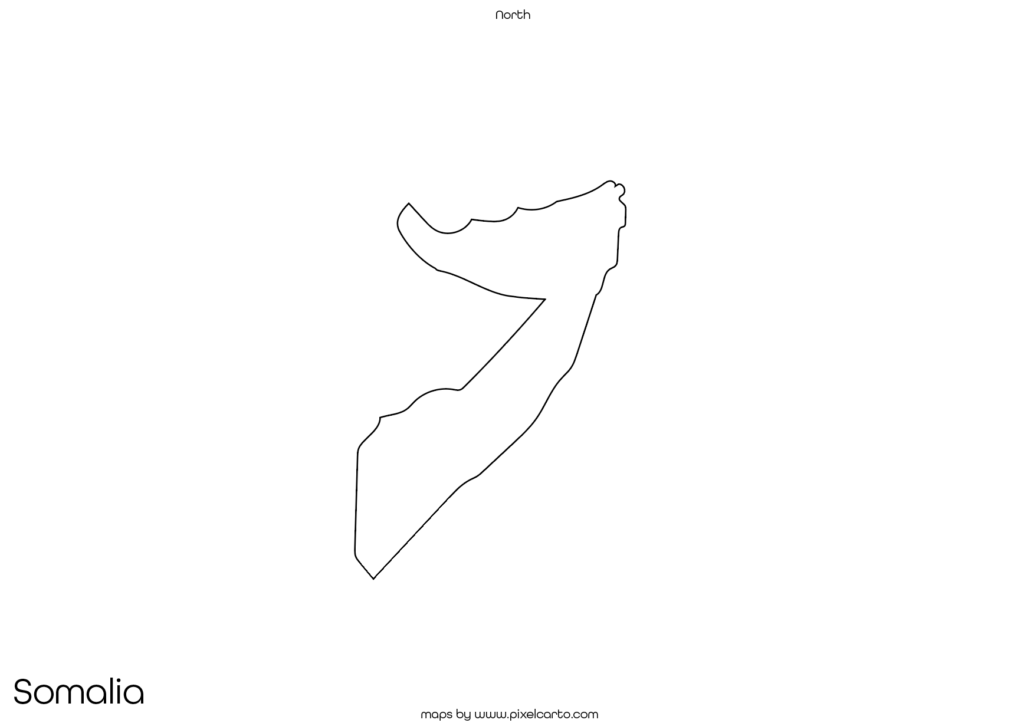 Somalia Printable Map