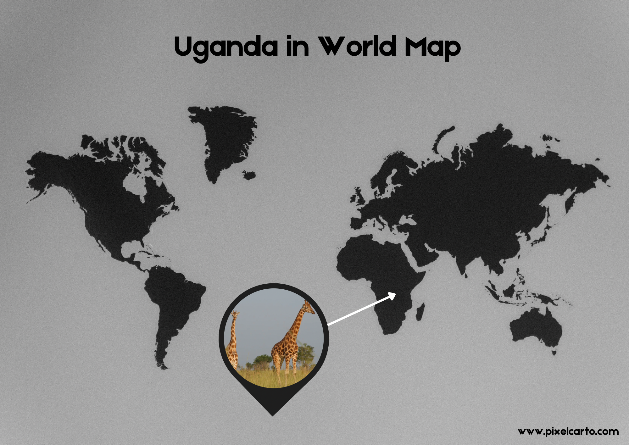 Uganda on world map