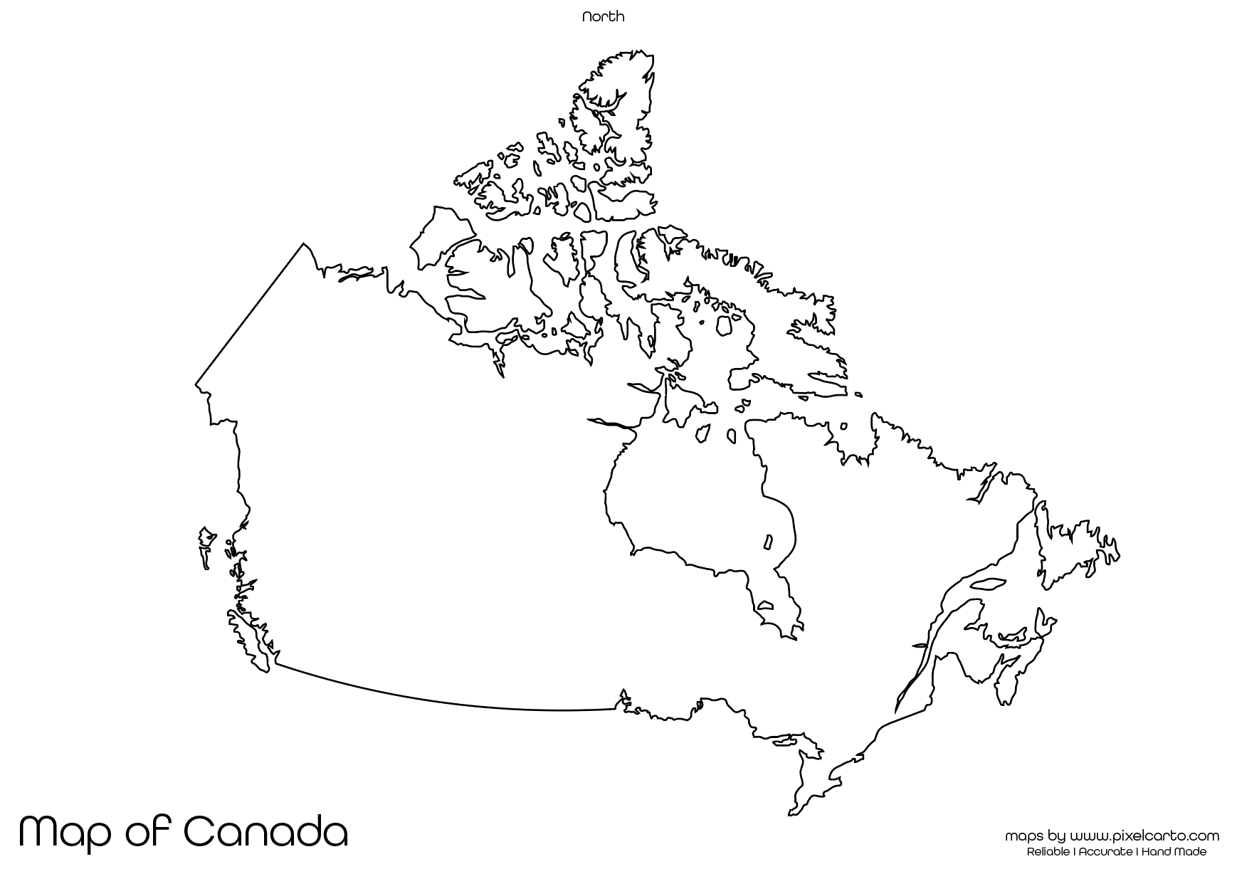 Blank Map of Canada – Free Outline Map Printable PDF & PNG