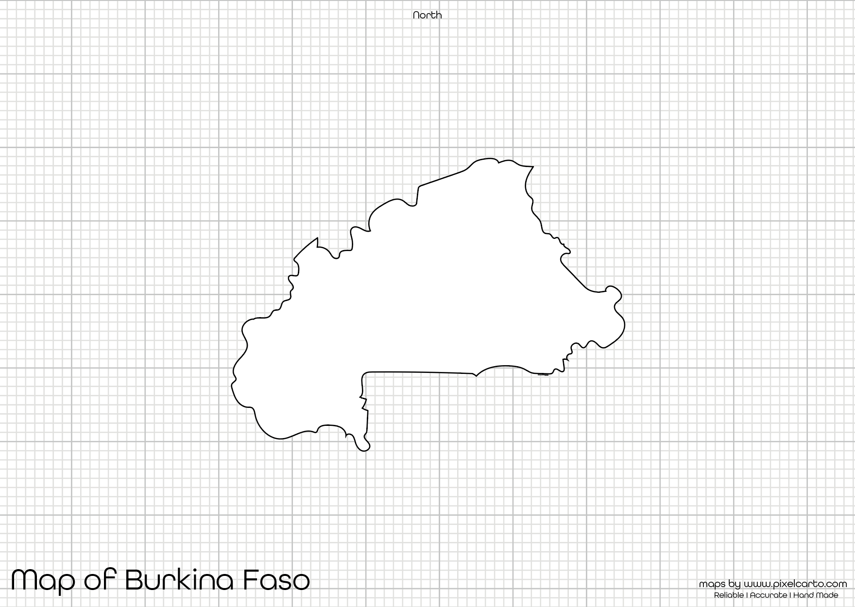 Burkina Faso Printable Map