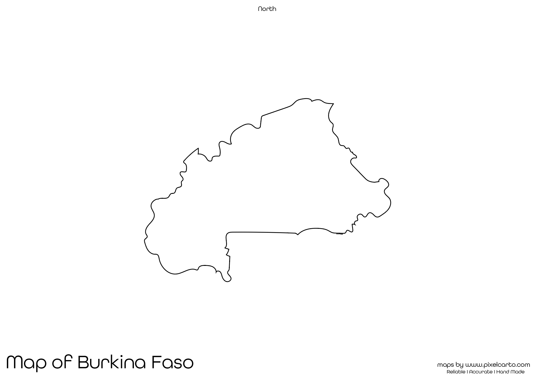 Burkina Faso Printable Map